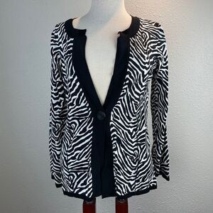 NWT Half Moon Bay Zebra Print Top Size M